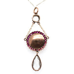 Victorian Rock Crystal, Garnet and Shell Necklace-Charlotte Sayers Antique Jewellery