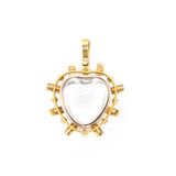 Victorian Rock Crystal Heart Pendant-Charlotte Sayers Antique Jewellery