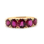 Victorian Ruby 5 Stone Ring-Charlotte Sayers Antique Jewellery