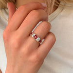 Victorian Ruby Diamond Ring-Charlotte Sayers Antique Jewellery