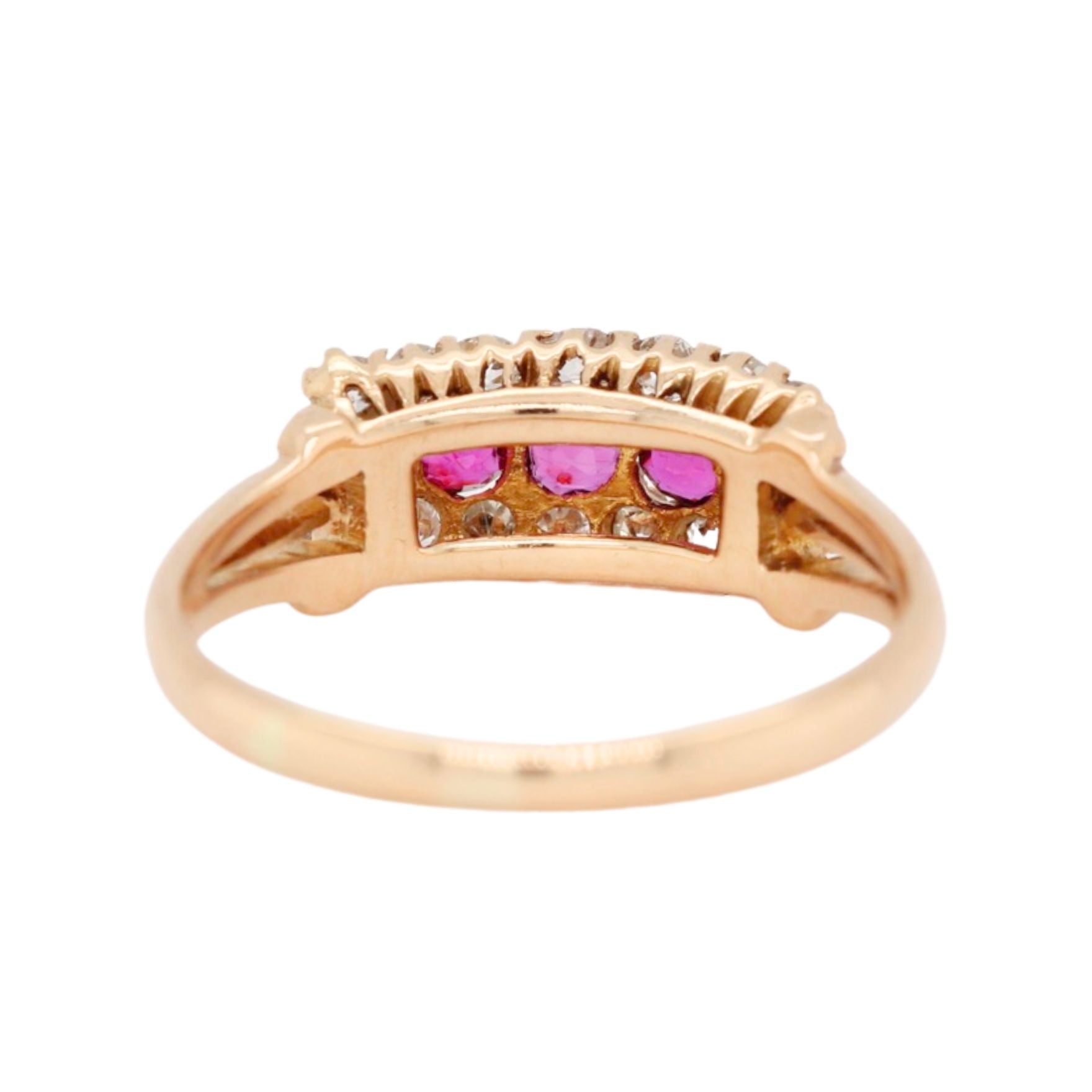 Victorian Ruby Diamond Ring-Charlotte Sayers Antique Jewellery
