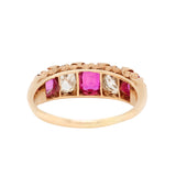 Victorian Ruby Diamond Ring-Charlotte Sayers Antique Jewellery