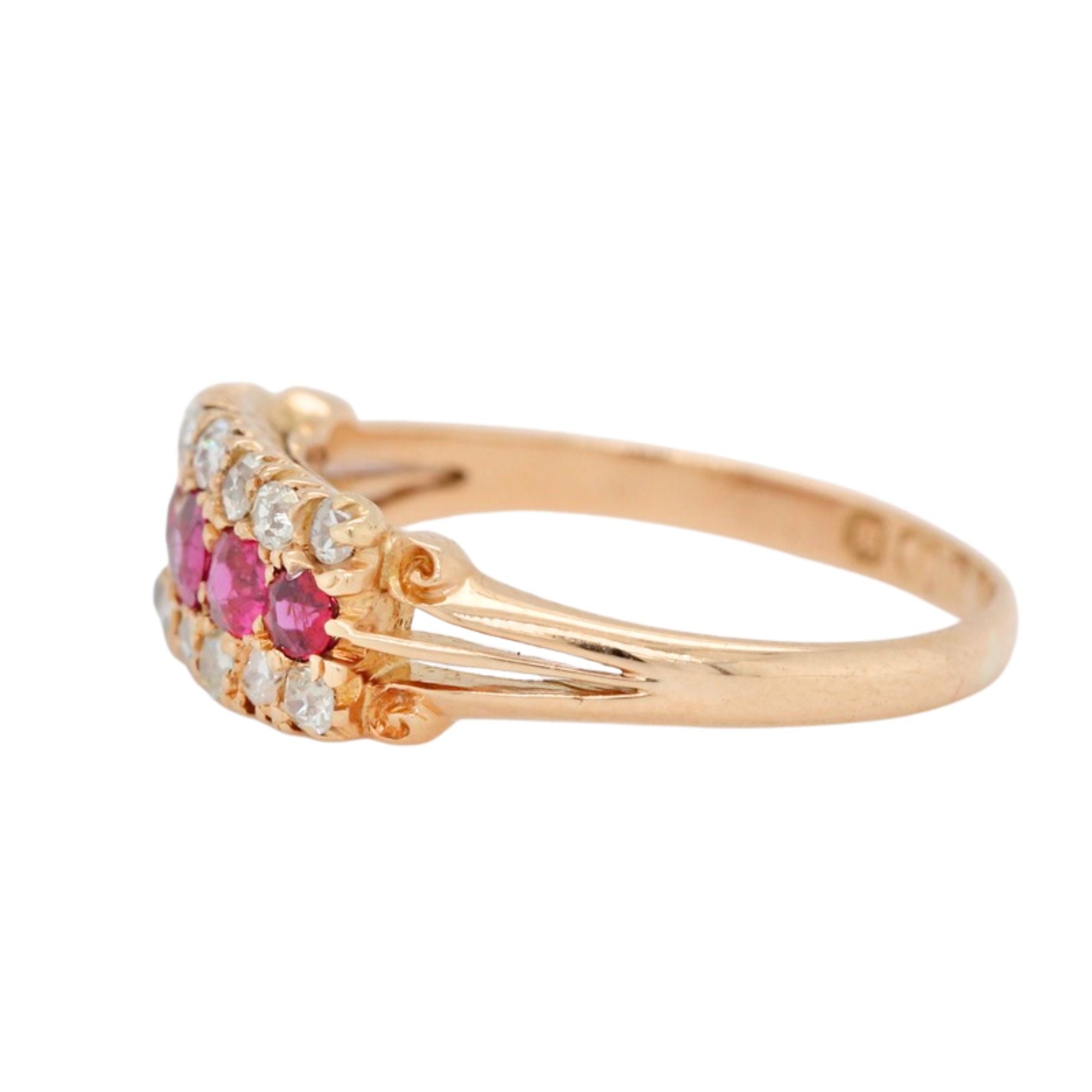 Victorian Ruby Diamond Ring-Charlotte Sayers Antique Jewellery
