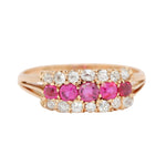 Victorian Ruby Diamond Ring-Charlotte Sayers Antique Jewellery