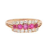 Victorian Ruby Diamond Ring-Charlotte Sayers Antique Jewellery