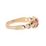 Victorian Ruby Enamel Ring-Charlotte Sayers Antique Jewellery