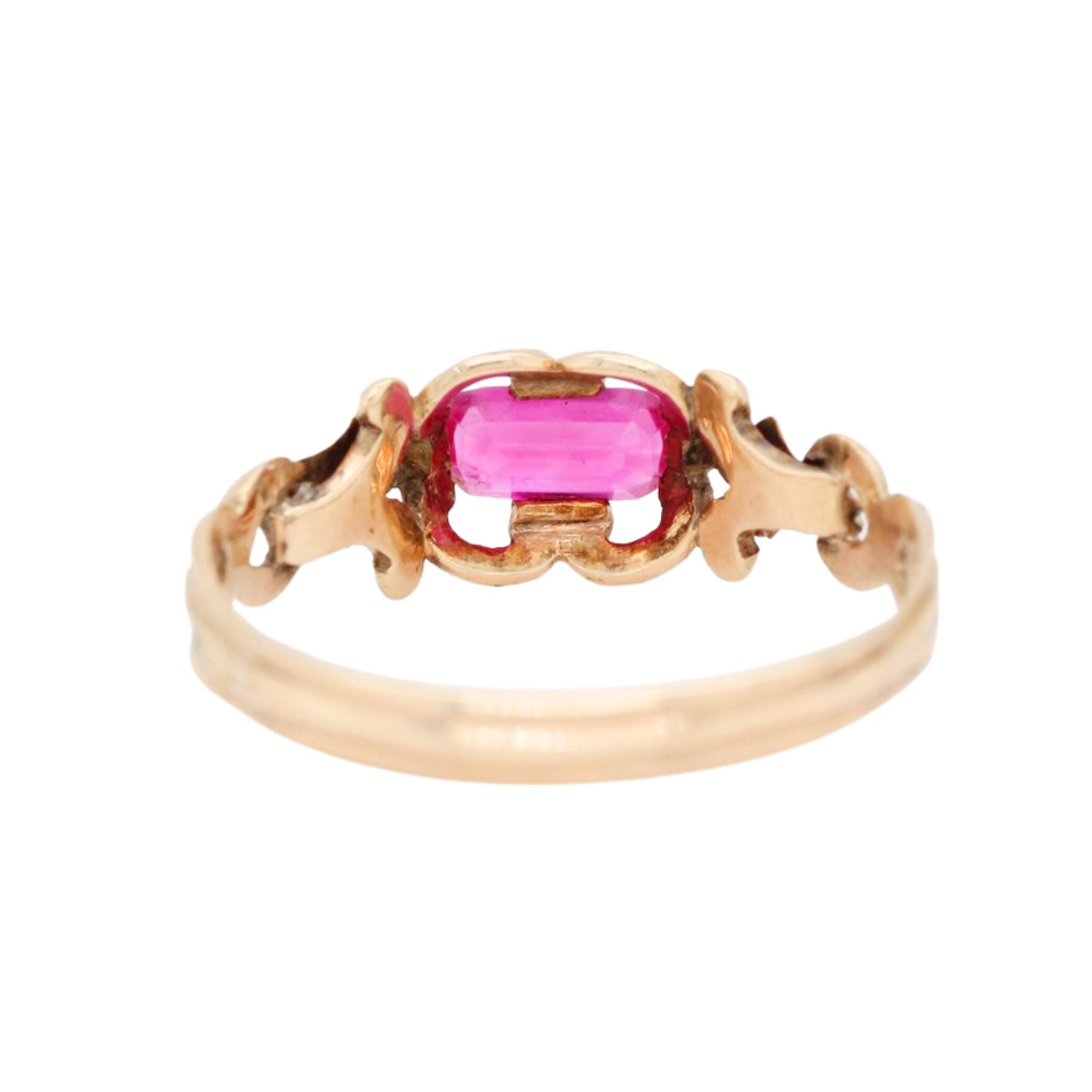Victorian Ruby Enamel Ring-Charlotte Sayers Antique Jewellery