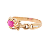 Victorian Ruby Enamel Ring-Charlotte Sayers Antique Jewellery