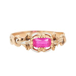 Victorian Ruby Enamel Ring-Charlotte Sayers Antique Jewellery