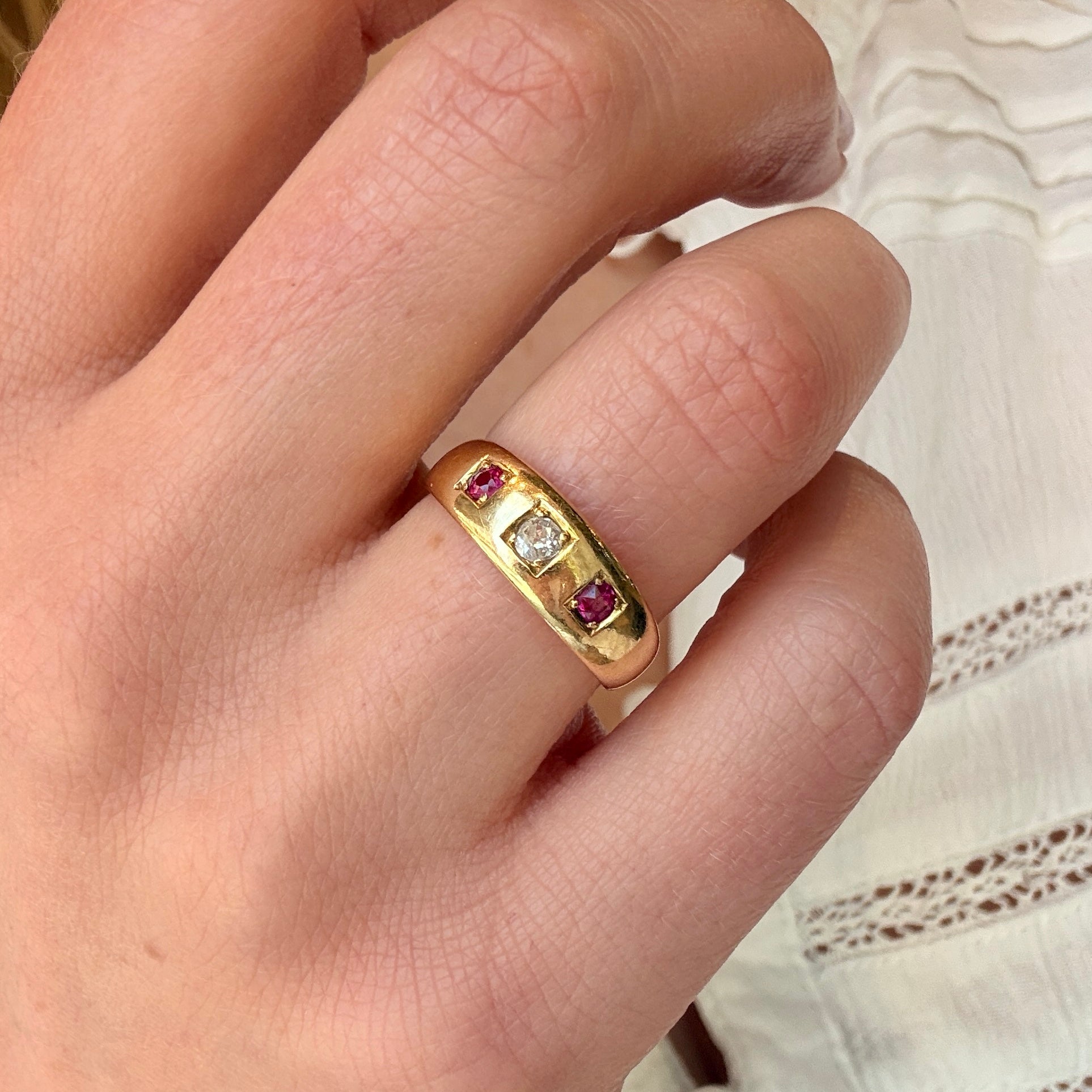 Victorian Ruby Gypsy Ring-Charlotte Sayers Antique Jewellery