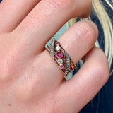 Victorian Ruby and Diamond Band Ring-Charlotte Sayers Antique Jewellery