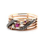 Victorian Ruby and Diamond Band Ring-Charlotte Sayers Antique Jewellery