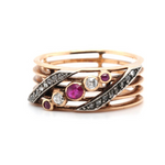Victorian Ruby and Diamond Band Ring-Charlotte Sayers Antique Jewellery