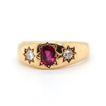 Victorian Ruby and Diamond Gypsy Ring-Charlotte Sayers Antique Jewellery