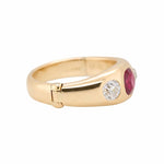 Victorian Ruby and Diamond Gypsy Ring-Charlotte Sayers Antique Jewellery