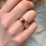Victorian Ruby and Diamond Gypsy Ring-Charlotte Sayers Antique Jewellery