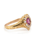 Victorian Ruby and Diamond Heart Ring-Charlotte Sayers Antique Jewellery