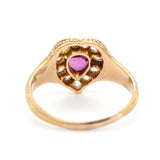 Victorian Ruby and Diamond Heart Ring-Charlotte Sayers Antique Jewellery