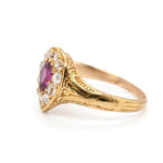 Victorian Ruby and Diamond Heart Ring-Charlotte Sayers Antique Jewellery