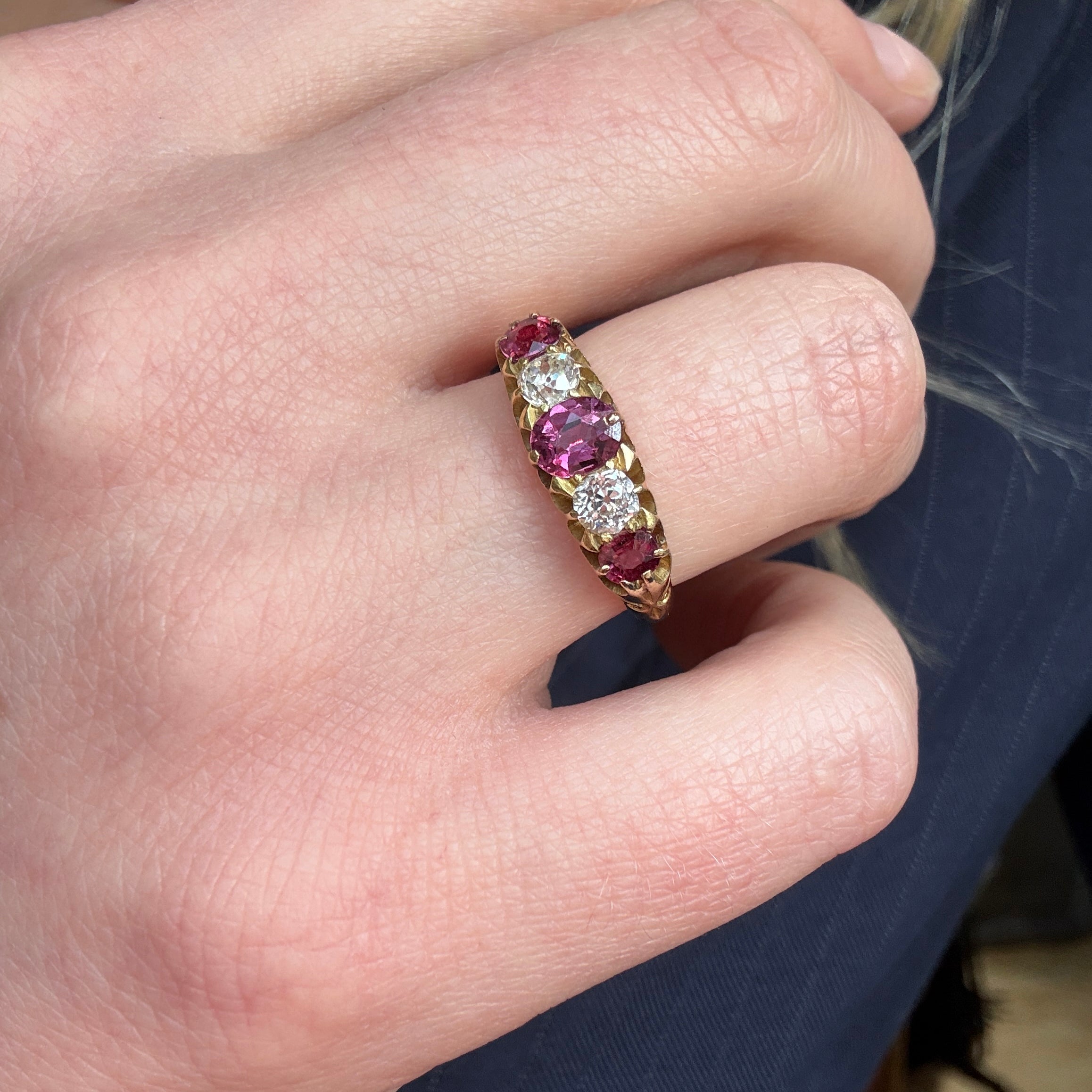 Victorian Ruby and Diamond Ring-Charlotte Sayers Antique Jewellery