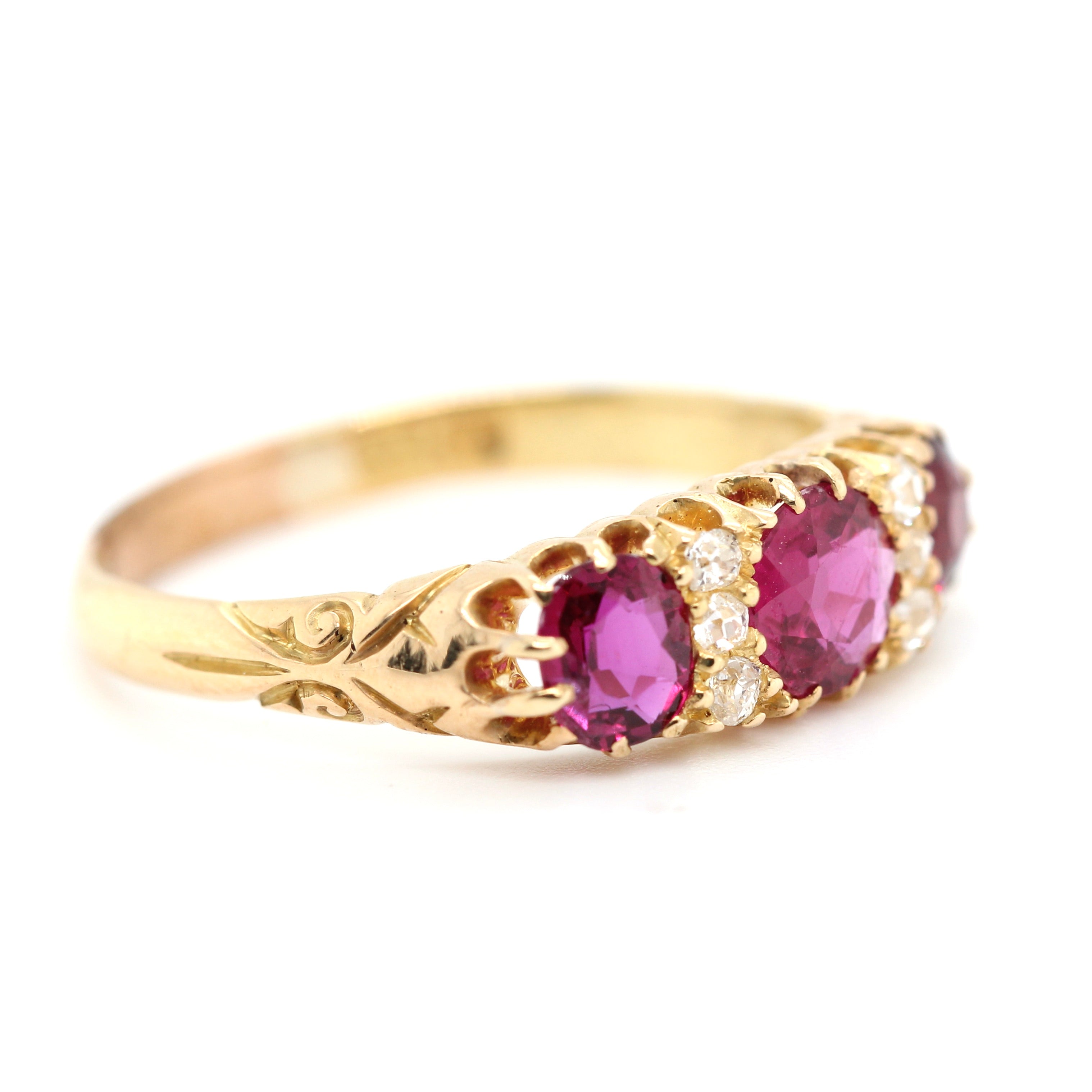 Victorian Ruby and Diamond Ring-Charlotte Sayers Antique Jewellery