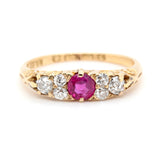 Victorian Ruby and Diamond Ring-Charlotte Sayers Antique Jewellery