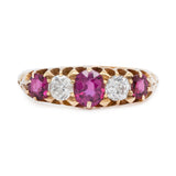 Victorian Ruby and Diamond Ring-Charlotte Sayers Antique Jewellery