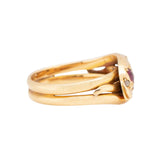 Victorian Ruby and Diamond Snake Ring-Charlotte Sayers Antique Jewellery