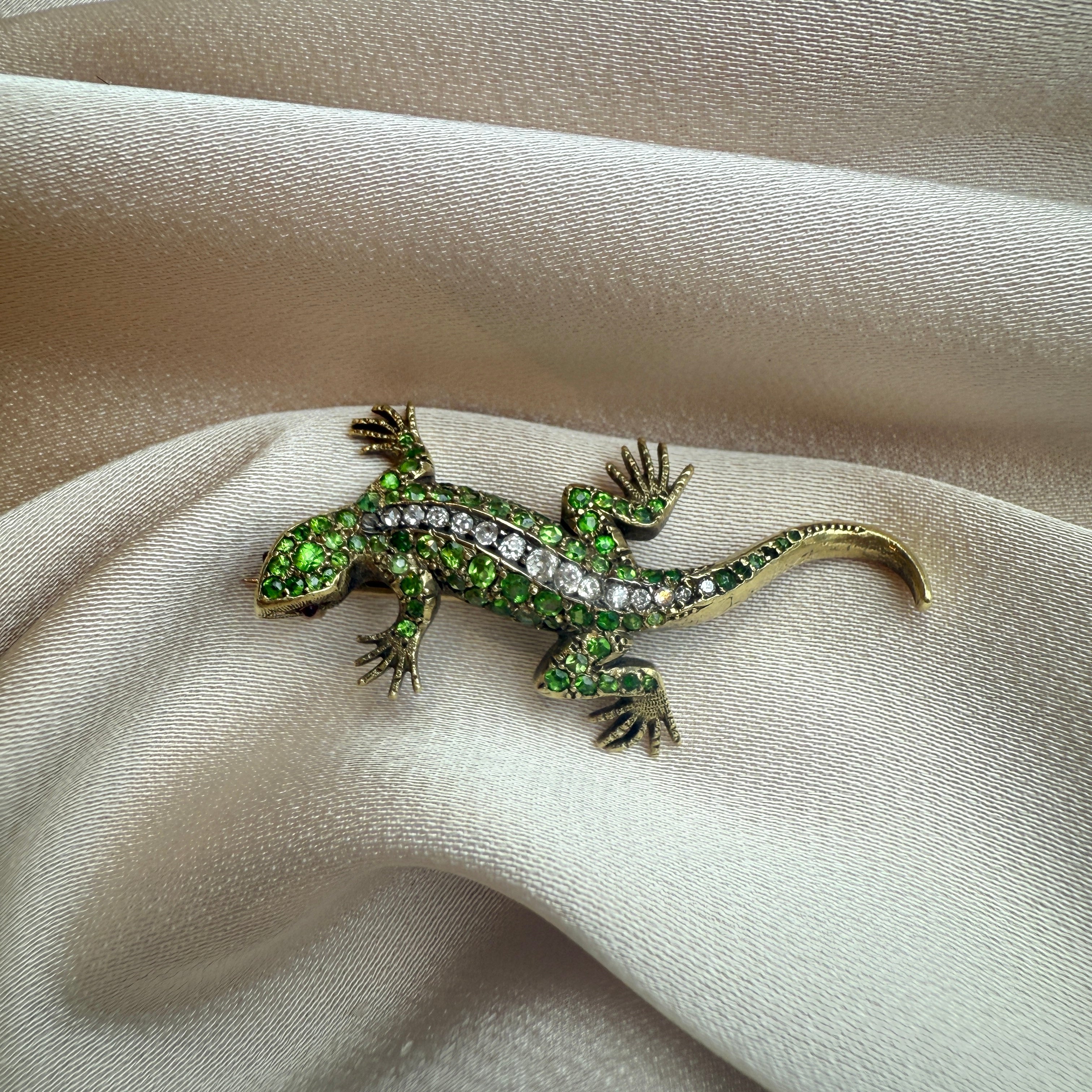 Victorian Salamander Brooch-Charlotte Sayers Antique Jewellery