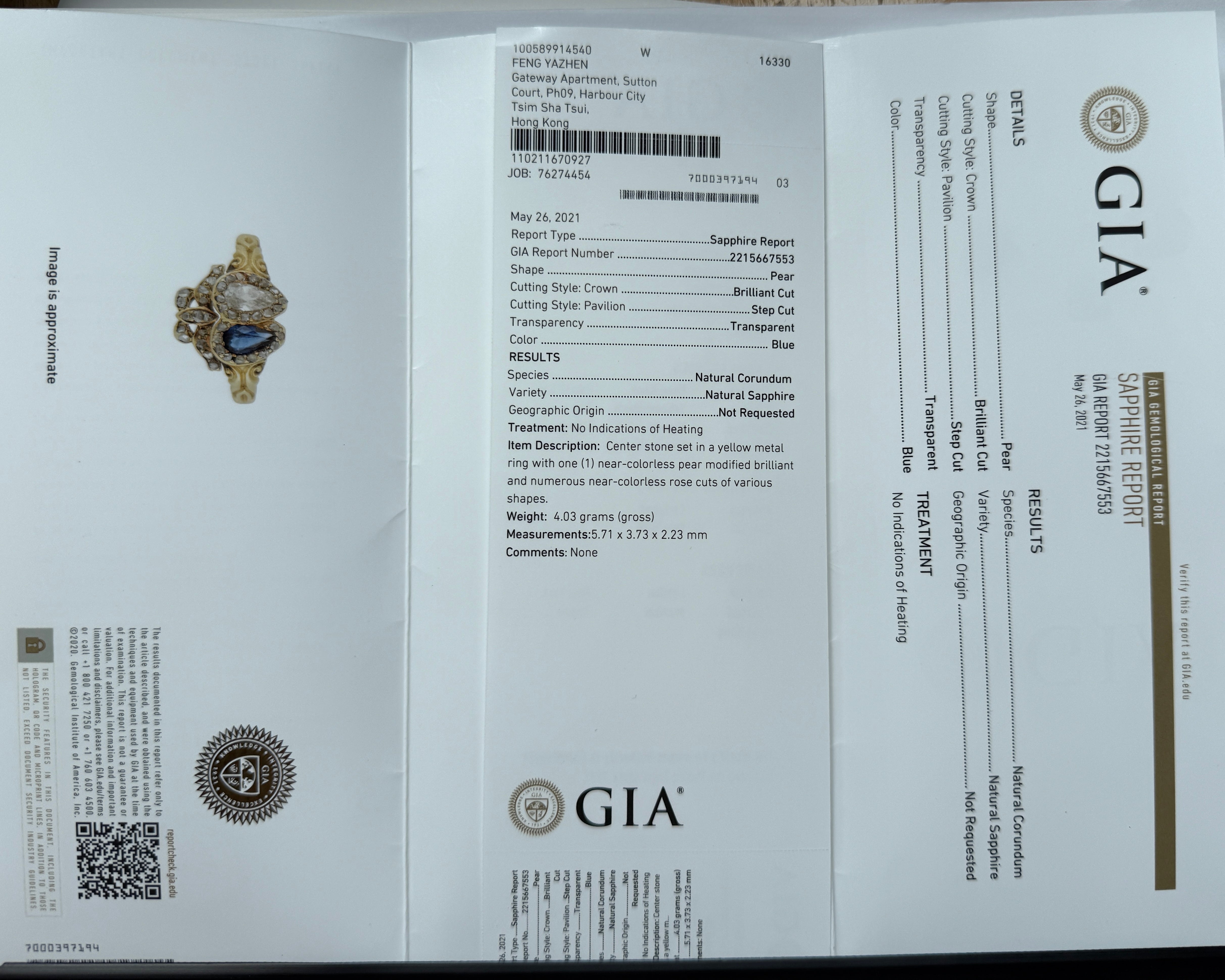 Victorian Sapphire & Diamond Double Heart Bow Ring-Charlotte Sayers Antique Jewellery