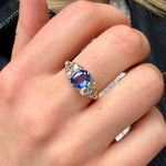 Victorian Sapphire Diamond Ring-Charlotte Sayers Antique Jewellery