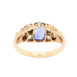Victorian Sapphire Diamond Ring-Charlotte Sayers Antique Jewellery