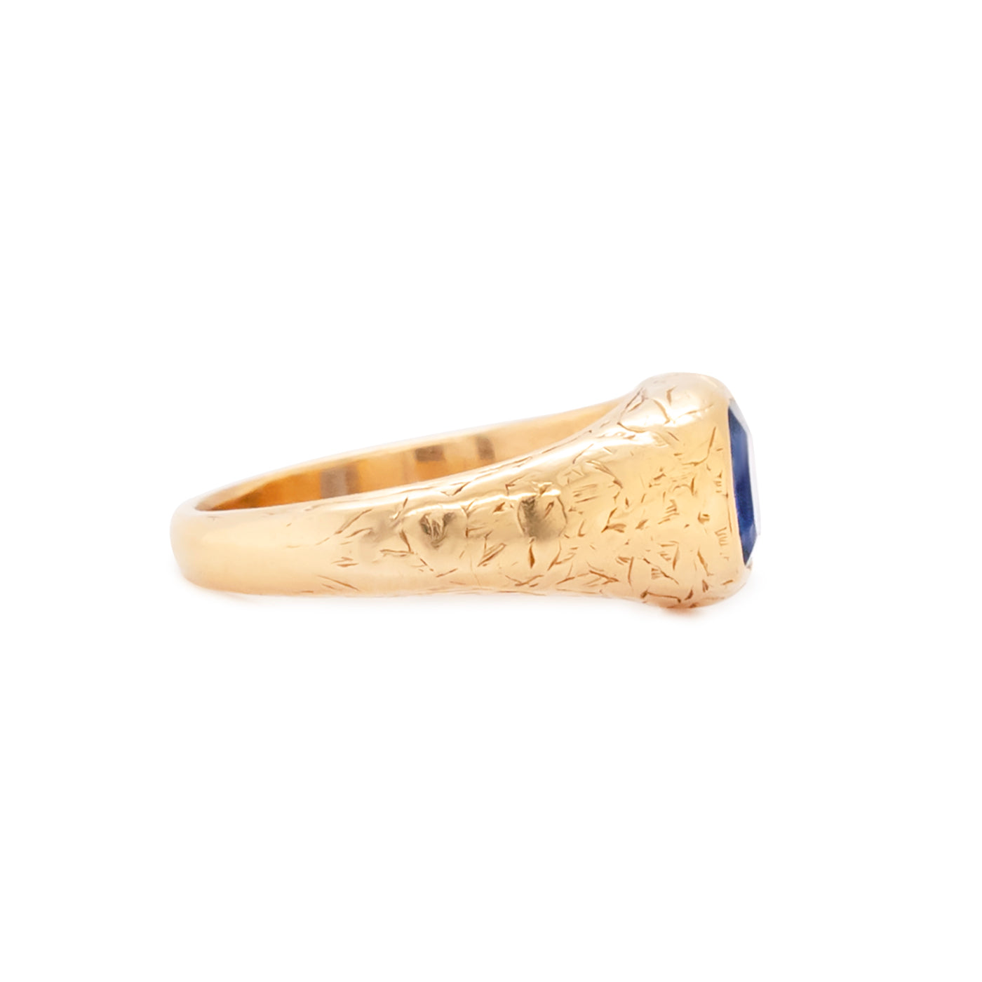Victorian Sapphire Gypsy Ring-Charlotte Sayers Antique Jewellery