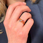 Victorian Sapphire Ruby and Diamond Ring-Charlotte Sayers Antique Jewellery