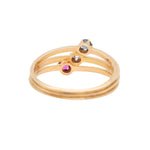 Victorian Sapphire Ruby and Diamond Ring-Charlotte Sayers Antique Jewellery