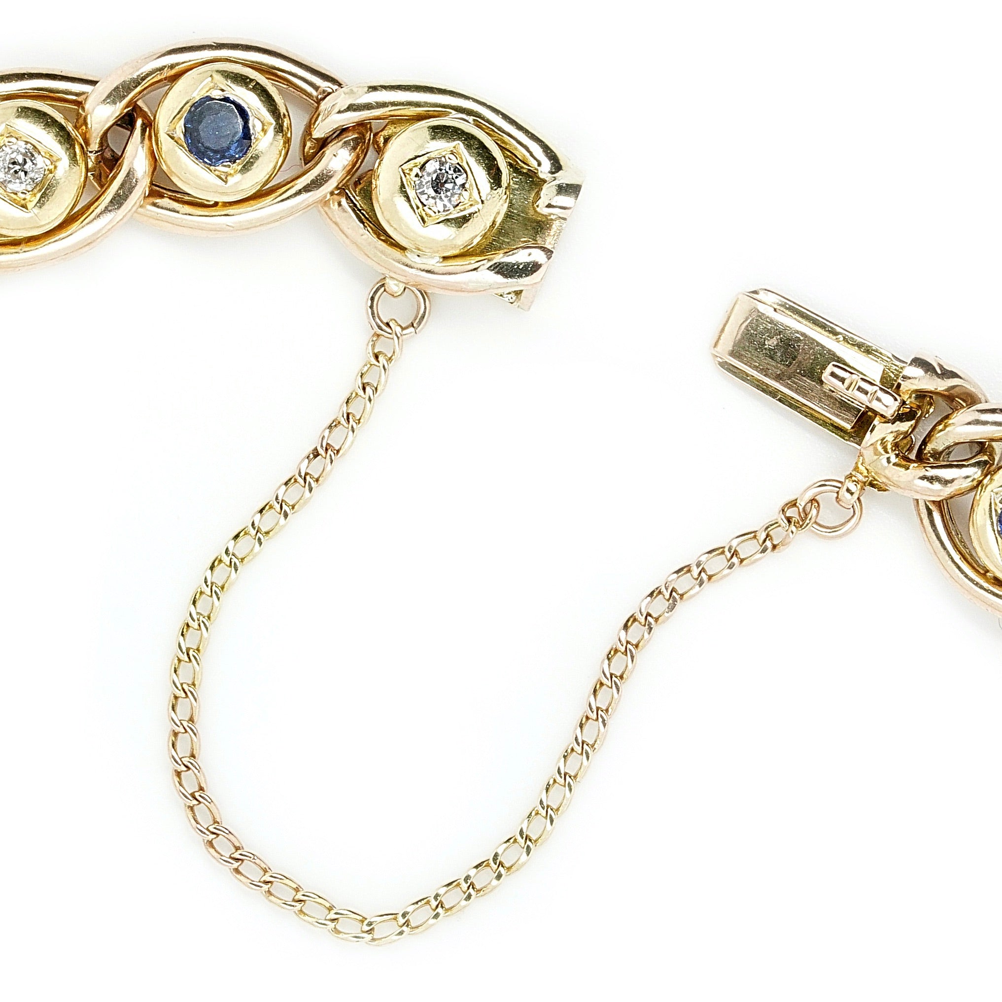 Victorian Sapphire and Diamond Bracelet-Charlotte Sayers Antique Jewellery