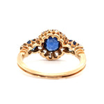 Victorian Sapphire and Diamond Cluster Ring-Charlotte Sayers Antique Jewellery