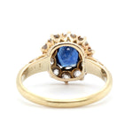 Victorian Sapphire and Diamond Cluster Ring-Charlotte Sayers Antique Jewellery