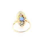 Victorian Sapphire and Diamond Marquise Ring-Charlotte Sayers Antique Jewellery