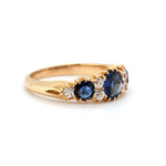 Victorian Sapphire and Diamond Ring-Charlotte Sayers Antique Jewellery