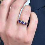 Victorian Sapphire and Diamond Ring-Charlotte Sayers Antique Jewellery