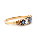 Victorian Sapphire and Diamond Ring-Charlotte Sayers Antique Jewellery