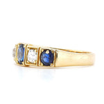 Victorian Sapphire and Diamond Ring-Charlotte Sayers Antique Jewellery