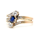 Victorian Sapphire and Diamond Ring-Charlotte Sayers Antique Jewellery