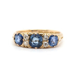 Victorian Sapphire and Diamond Ring-Charlotte Sayers Antique Jewellery