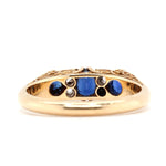 Victorian Sapphire and Diamond Ring-Charlotte Sayers Antique Jewellery