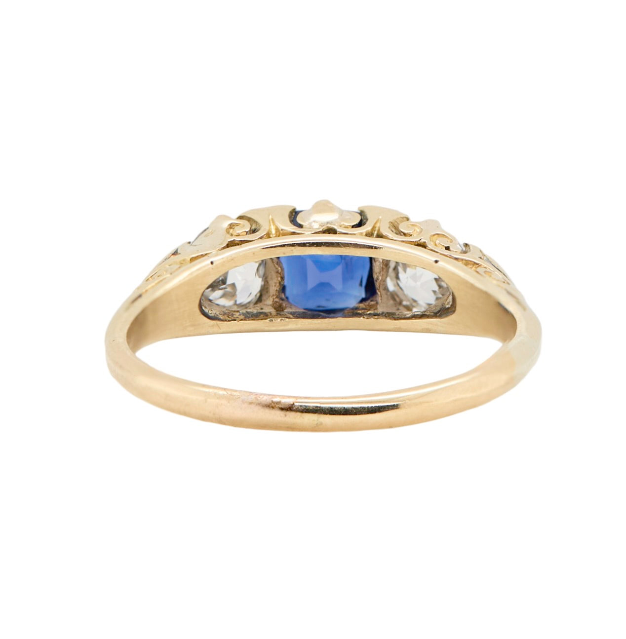 Victorian Sapphire and Diamond Ring-Charlotte Sayers Antique Jewellery
