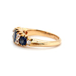 Victorian Sapphire and Diamond Ring-Charlotte Sayers Antique Jewellery