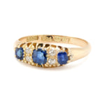 Victorian Sapphire and Diamond Ring-Charlotte Sayers Antique Jewellery