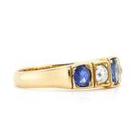 Victorian Sapphire and Diamond Ring-Charlotte Sayers Antique Jewellery